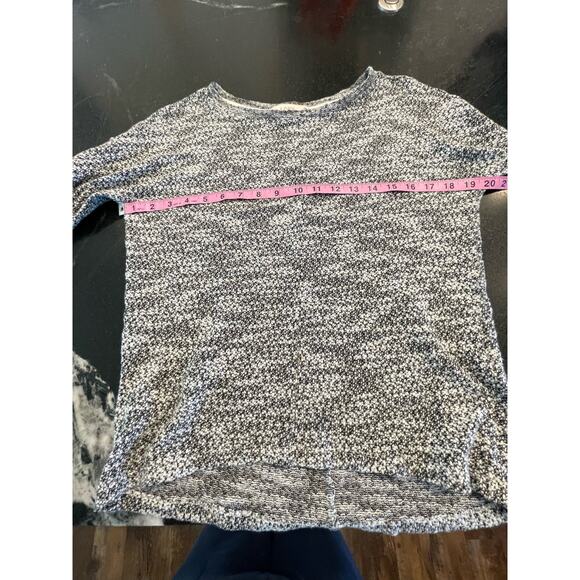 Ann Taylor LOFT gray and white 3/4 length sweater  top XS - Picture 4 of 7